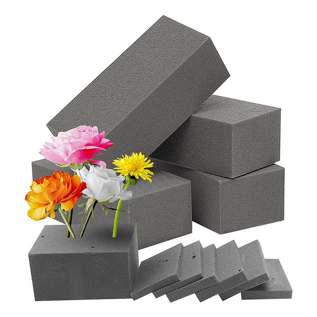 4Pcs Dry Floral Foam for Artificial Flowers Wet Floral Foam Bricks Grey  Florist Blocks for Flower Arrangement - AliExpress